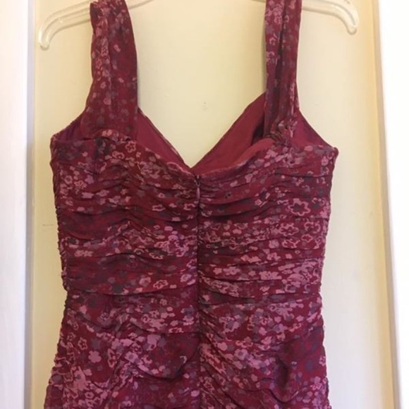 Vintage inspired red and pink silk dress - Picture 2 of 4